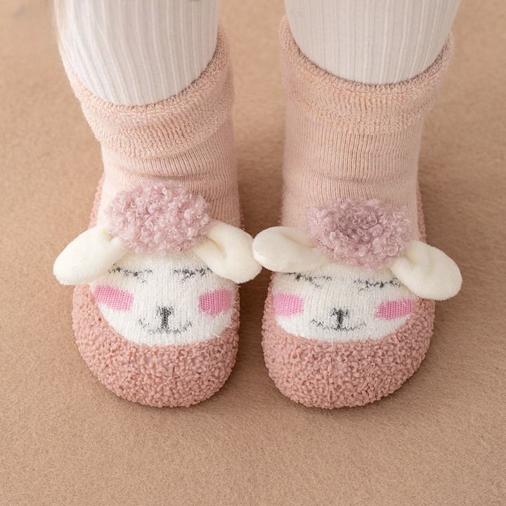 Curious Lamb Fleece Sock Shoes