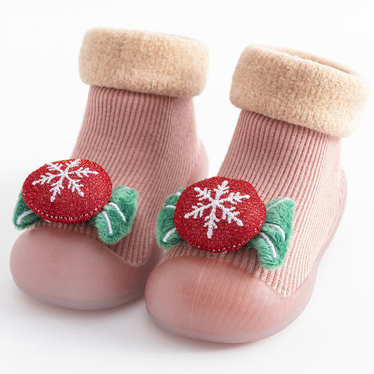 Christmas Baby Sock Shoes