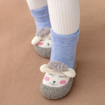 Curious Lamb Fleece Sock Shoes