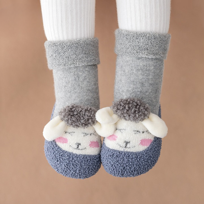 Curious Lamb Fleece Sock Shoes